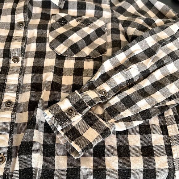 Vanilla Star Ladies Button Down Long Sleeve Plaid Shirt ~ Size Large - Picture 4 of 6